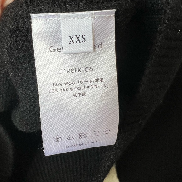 Gentle Herd NEW Wool/Yak Wool Cowl Neck Sweater- Black - Picture 3 of 3